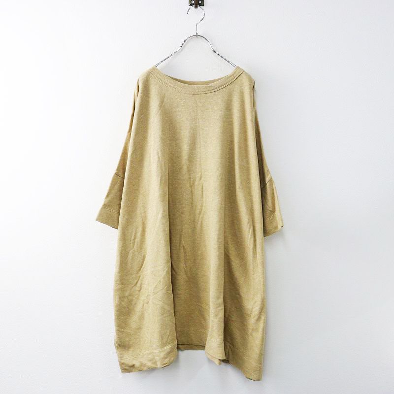 45R 45rpm フォーティファイブアール SUMMER裏毛TUNIC 0 ベージュ チュニック ワイド ワンピース カットソー 2400014633559