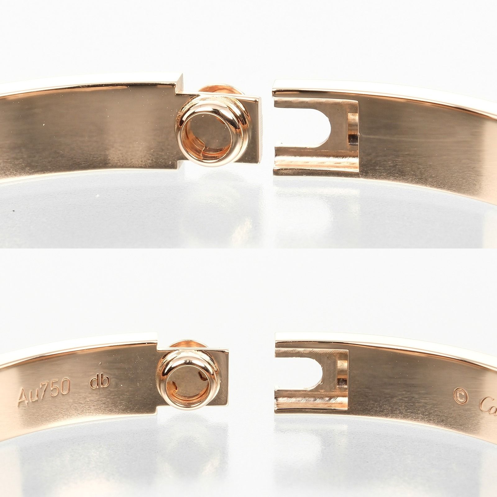 CARTIER】カルティエ ラブ #16 K18ピンクゴールド×4Pダイヤモンド