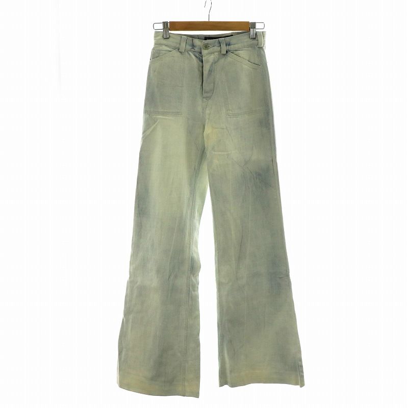 ラルフローレン RALPH LAUREN デニムパンツ ジーンズ ジーパン 5P フ ブリーチ ダメージ加工 ボタンフライ イタリア製 26 ライトブルー 22E30L8 |MP GY04