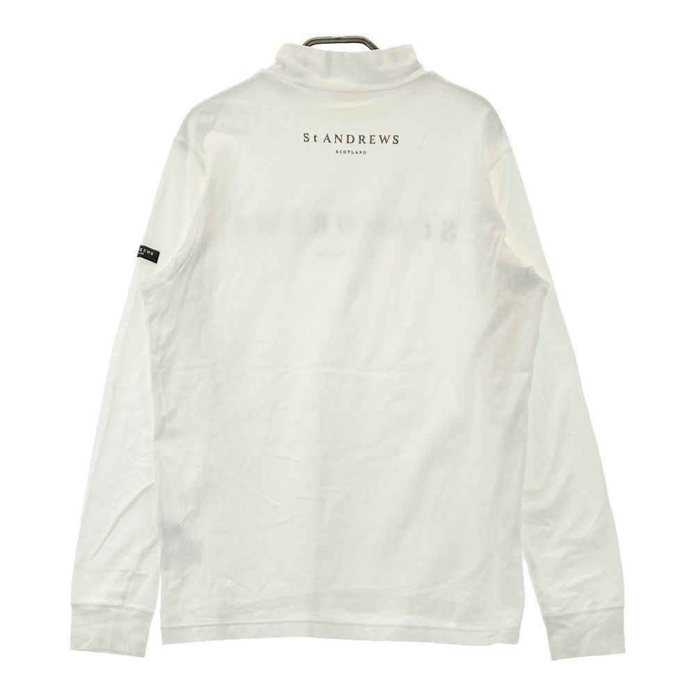 サイズ：L ST ANDREWS セントアンドリュース  ハイネック長袖Tシャツ  ホワイト系 [240101436709] ゴルフウェア レディース ストスト サイズ：L ST ANDREWS セントアンドリュース ハイネック長袖T
