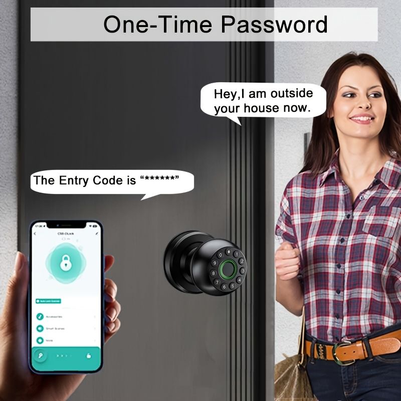 スマート指紋ドアロック - バッテリー駆動 パスワードおよび指紋制御 バックアップキー アメリカンスタンダードの家庭 オフィスおよび寝室のセキュリティ 指紋スキャナードアロック | モダンなドアロック | 安全なエントリーシステム 指紋ドアロック