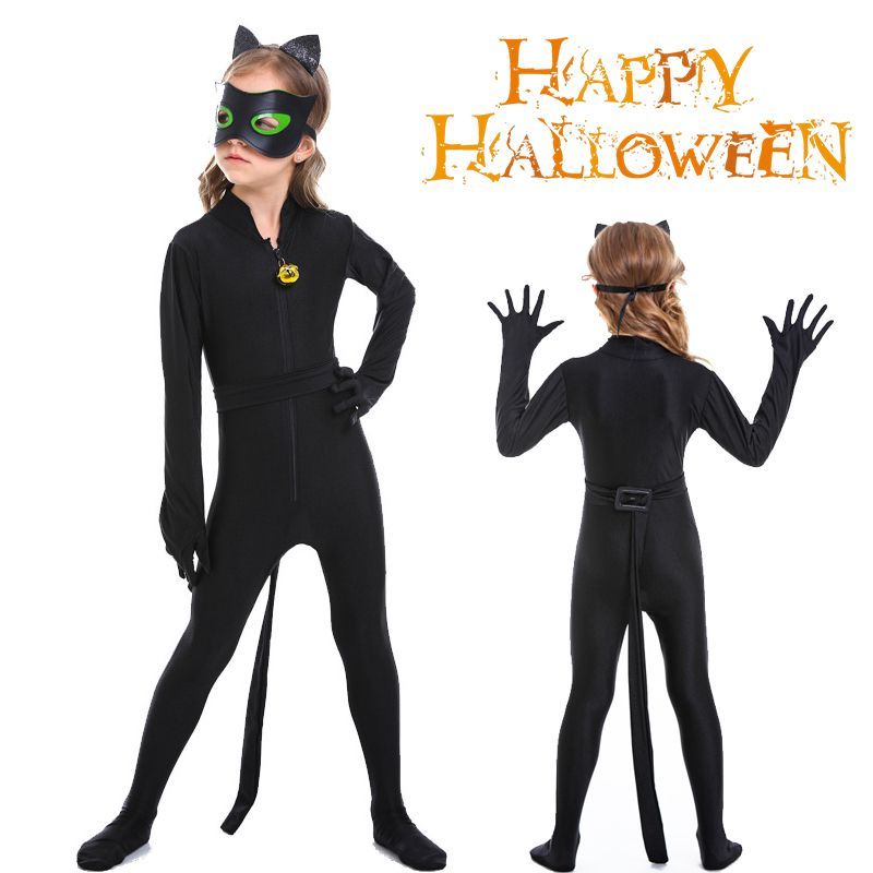 キャッツ ネコ風 キャットウーマン オールインワン 子供用 キッズ用 S-XL ハロウィン コスプレ衣装 キッズ ハロウィン仮装 ジュニア 舞台演出服  ハロウィーン 仮面 - メルカリ