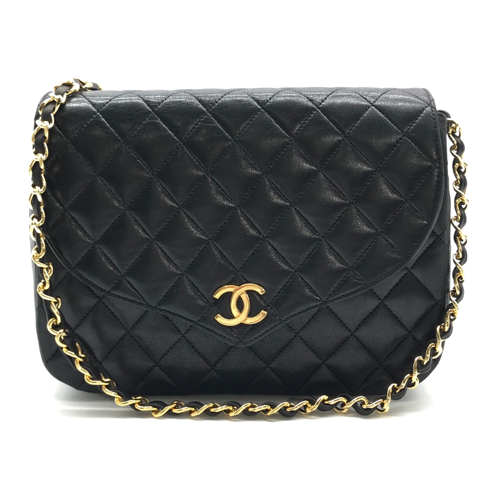 CHANEL シャネル ココマーク マトラッセ ラムスキン プッシュロック チェーン ショルダー バッグ ブラック 良品 a2752 - メルカリ