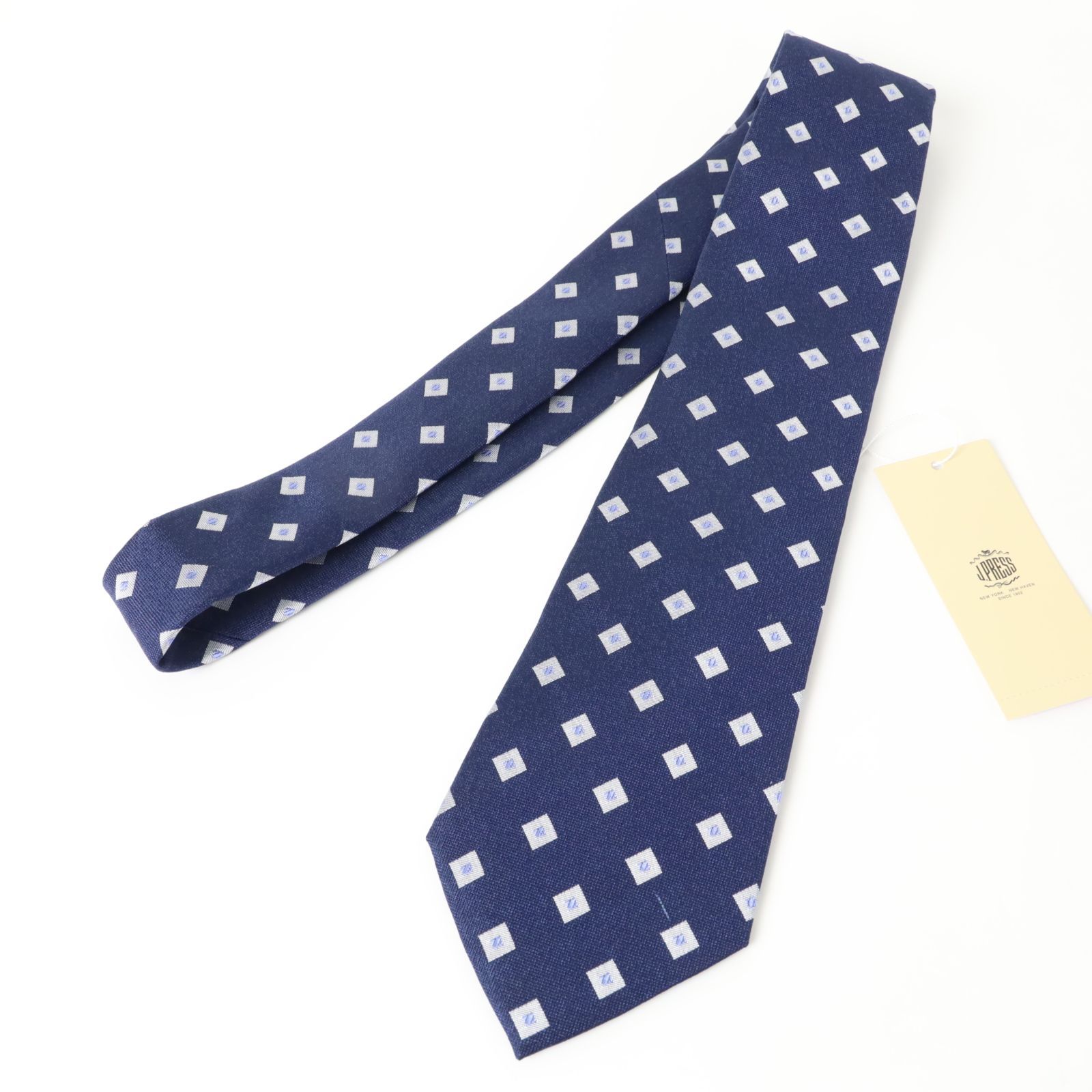 新品 ジェイプレス Jプレス 小紋柄 ネクタイ コモン タイ シルク 日本