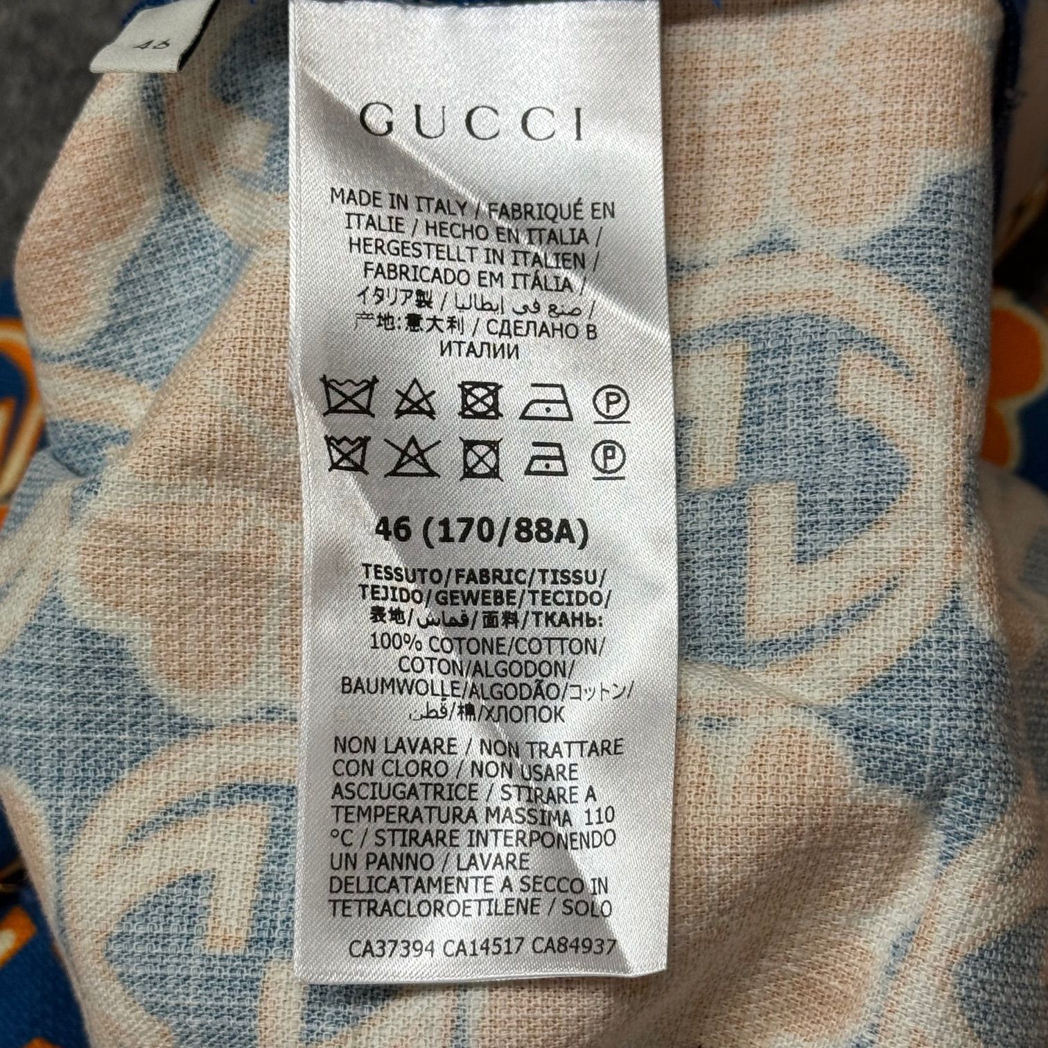 GUCCI ヴィンテージ 花柄オープンカラーシャツ&タンクトップ２枚セット 国内正規 GUCCI GGフラワー 開襟シャツ 総柄 オープンカラー