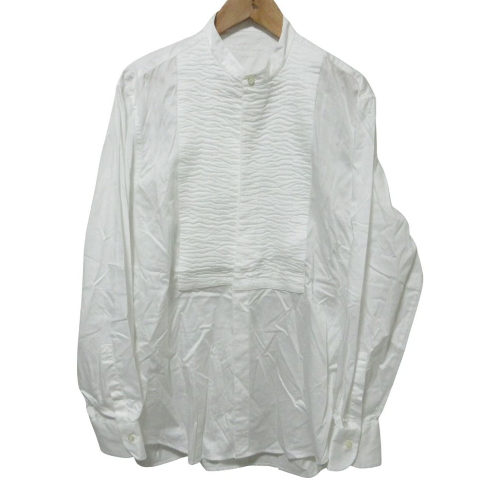 良品 BOURRIENNE Paris X ブリエンヌパリディス バンドカラーシャツ ブラウス 38 ホワイト レディース 古着 中古 USED 良品 BOURRIENNE Paris X ブリエンヌパリディス バンドカラーシャツ
