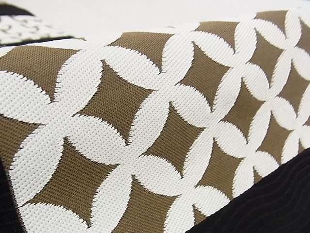 期間限定セール20％off●極上　洛風林　工芸帯地　六通柄袋帯　市松吉祥文　黒地　青山八木　たとう紙付き　正絹　逸品　KAAA10518kk4 期間限定セール20％off○極上 洛風林 工芸帯地 六通柄袋帯 市松吉祥文
