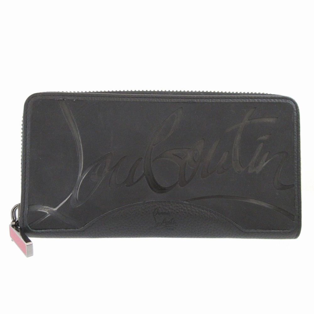 クリスチャンルブタン パネトーネ 3195051 レザー ラバー ブラック 黒 ラウンドファスナー長財布 財布 0611 Christian Louboutin
