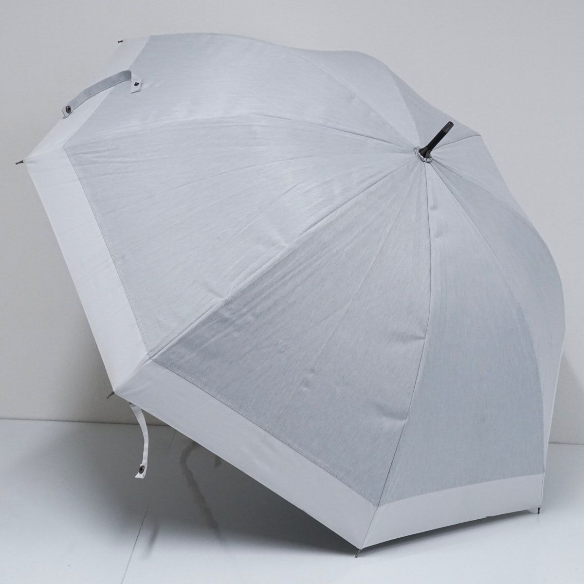 日傘 サンバリア100 完全遮光日傘 グレー コンビmoku UV 遮光 遮熱 Lサイズ 60cm S2516