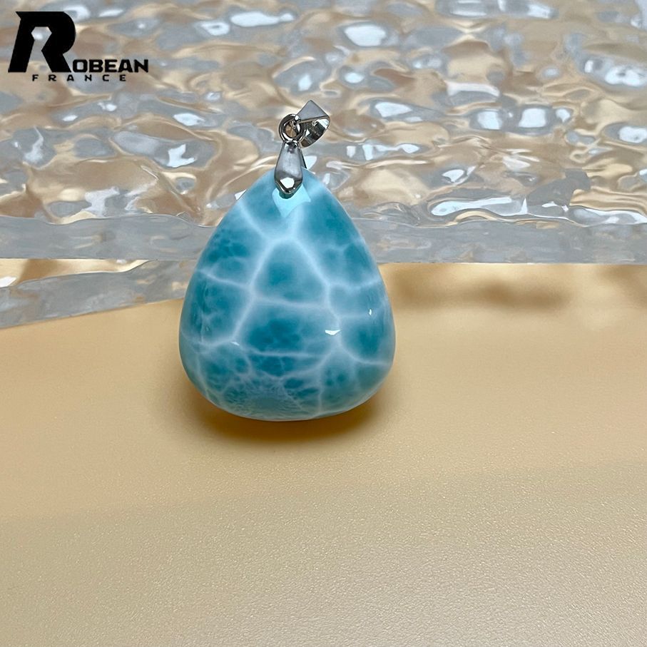 絶賛 EU製 定価17万円ROBEAN・ラリマーペンダント・ペクトライトパワーストーン アクセサリー 天然石 高級 綺麗 お守り 貴重 幸運 贈り物 ギフト プレゼント 約28.4*23.7*10.7mm ML807369