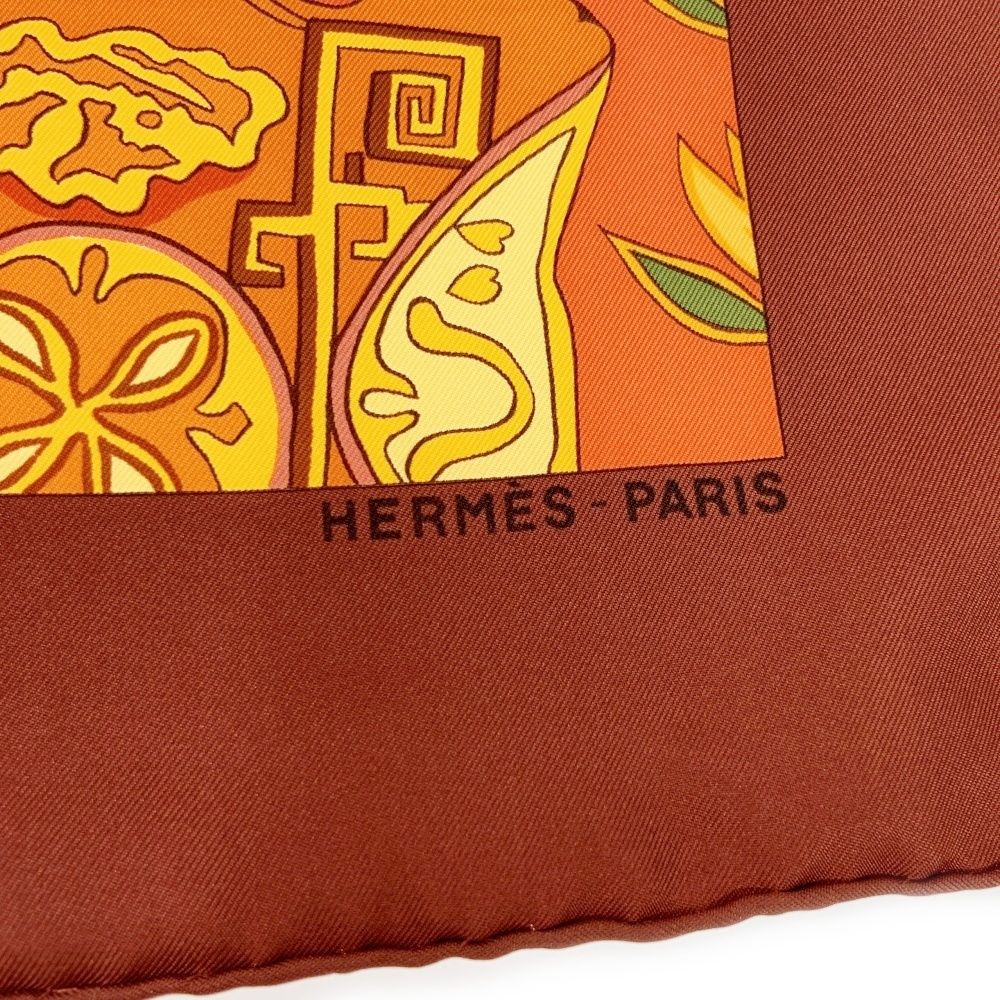 中古】【箱付き】 HERMES エルメス シルク カレ90 ART des
