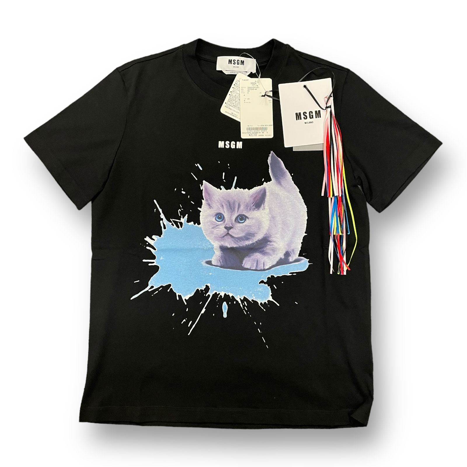定価29700円 国内正規 未使用 MSGM CAT SPLASH グラフィックプリント T 