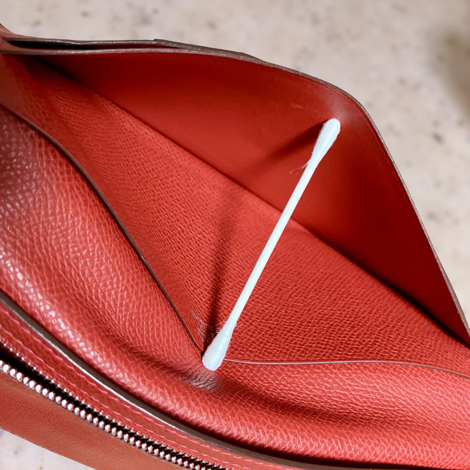 エルメス HERMES ベアンスフレ エプソン □I刻印 長財布 ヴァーミリオン エルメス HERMES ベアンスフレ エプソン □I刻印 長財布
