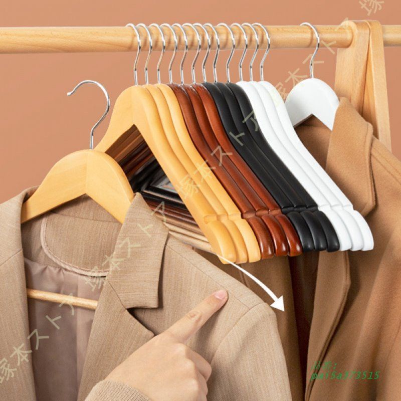木製ハンガー 収納 30本組 ハンガー 跡がつかないハンガー 天然の美しい木目 ずり落ち防止 跡つかない ワードローブ用 超強い荷重 頑丈なハンガー 洋服 木 pai5a373515