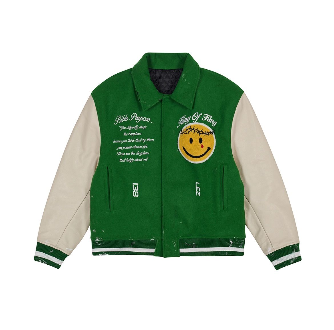 SOMEIT / P.O.B Vintage Varsity Jacket / GREEN - PLUG - メルカリ