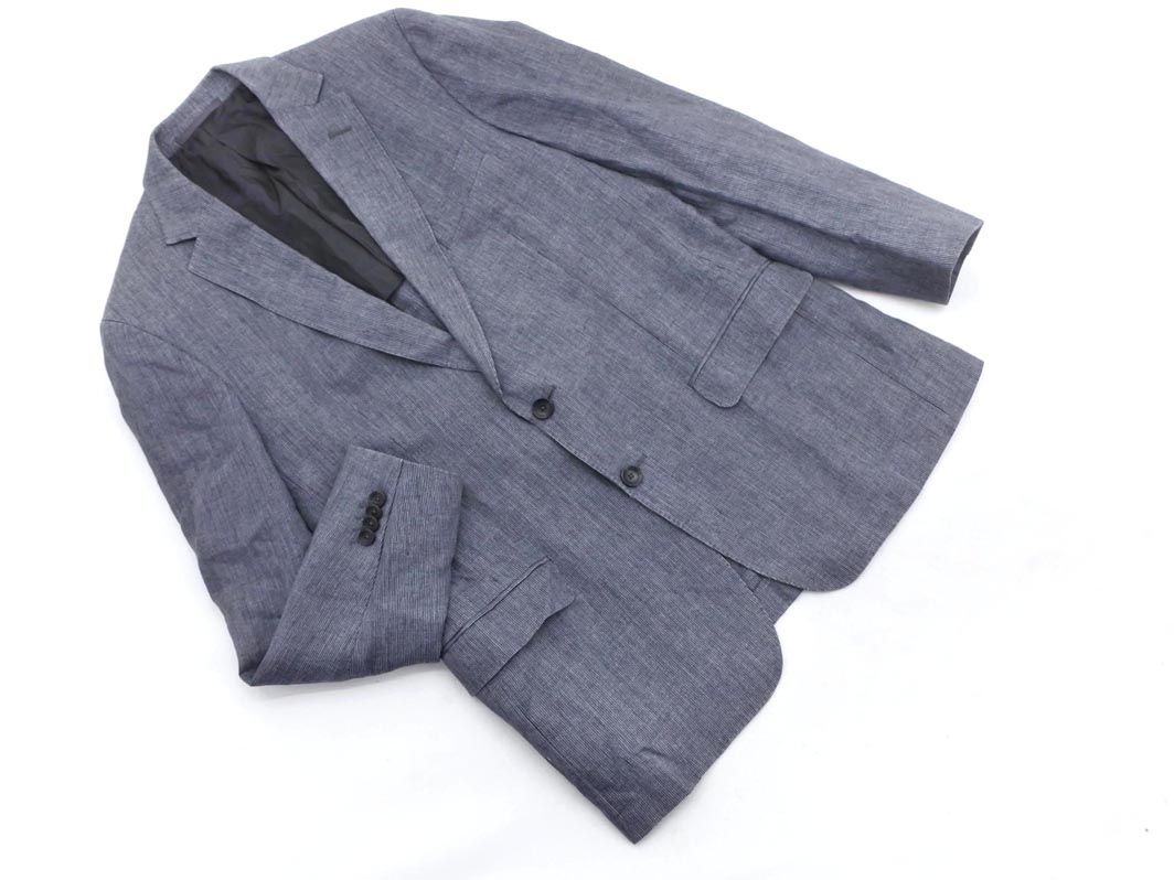 Zegna ゼニア リネン100% ストライプ テーラード ジャケット