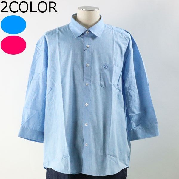 七分袖シャツ 52サイズ アンジェロ 51-2401-041メンズ カジュアル 春 夏アンジェロ mens チェック 麻混 シャツ