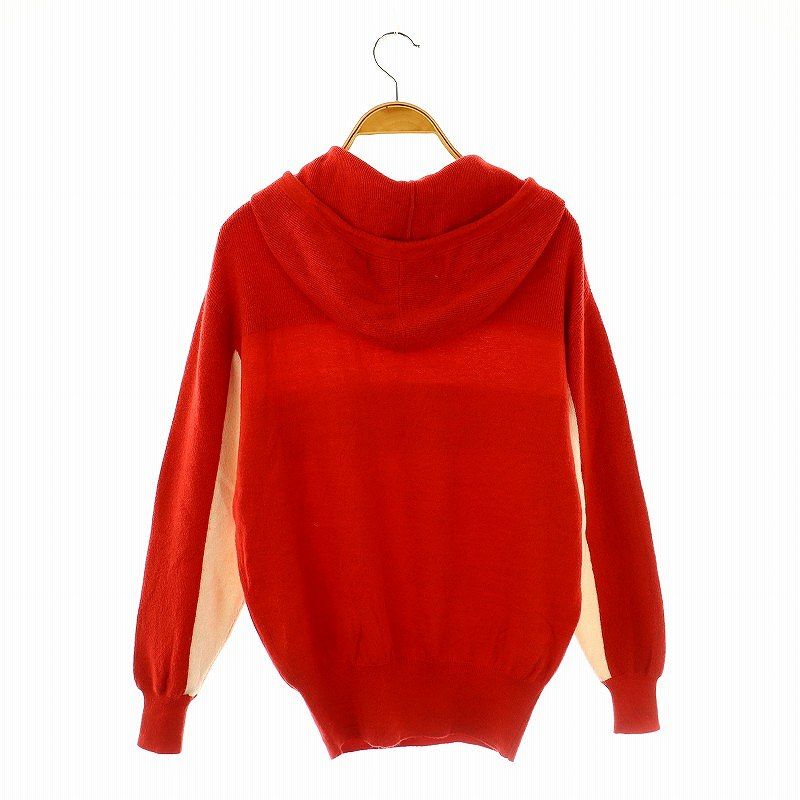 シーバイクロエ SEE BY CHLOE フーディニット セーター 長袖 XS 赤 白  