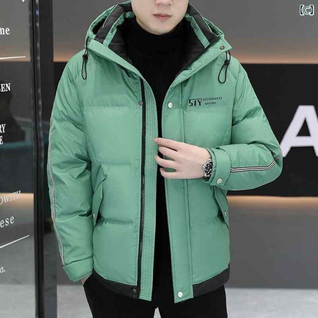 確かな品質。必見！ 4XL 春 コーデ メンズ 服 シンプル ファッション オシャレ 大人 かっこいい 大きいサイズ ストリート 紳士服 冬 フード付き コットンコート ダウン 韓国スタイル 暖かい