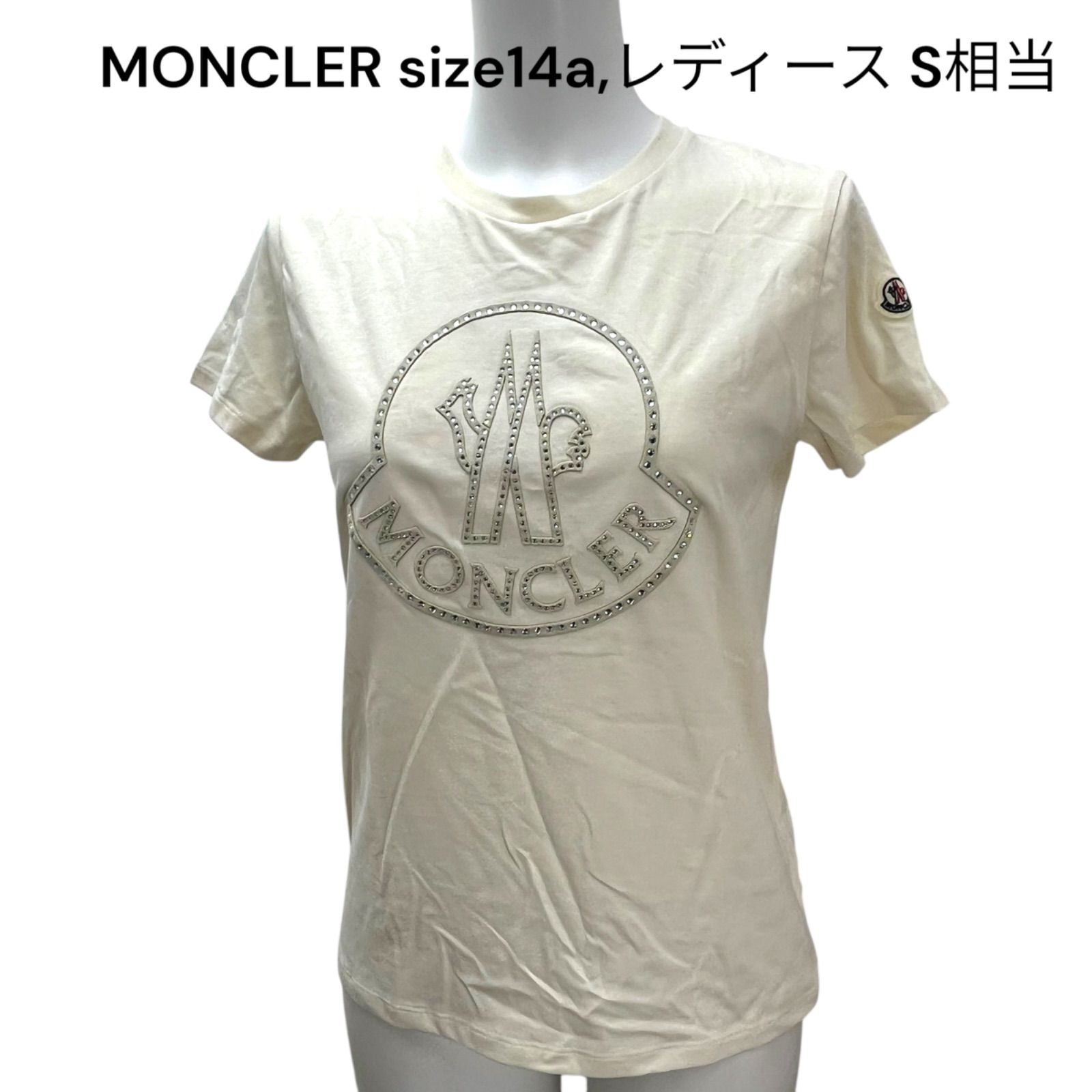 モンクレール MONCLER ロゴ Tシャツ カットソー コットン 14a S相当 レディース S5Q806