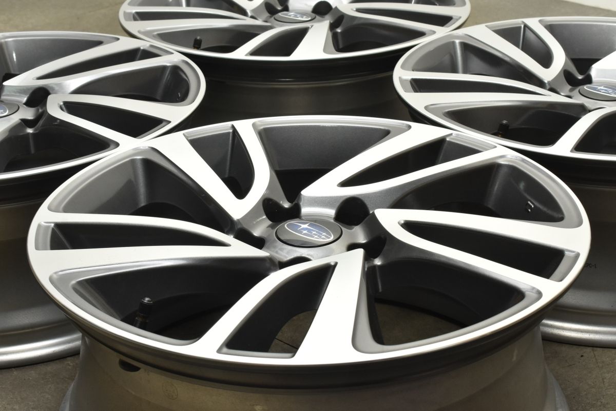 スタッドレス用に スバル VM レヴォーグ 純正 18in 7.5J 55 PCD114.3 4本セット レイバック WRX S4 フォレスター クロストレック 流用