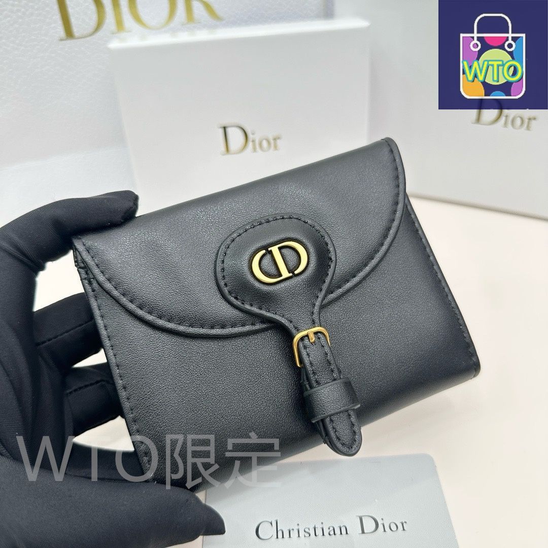 今日特価】Dior ディオール ショートウォレット 高級レザーを