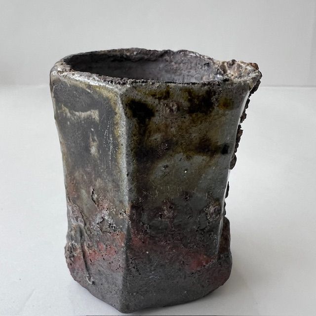 備前焼 ぐい呑み／伝統工芸士 森本 桂 備前焼 湯呑】焼酎カップにも／共箱