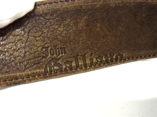 □美品□ John Galliano ジョンガリアーノ レザー ベルト 表記サイズ L