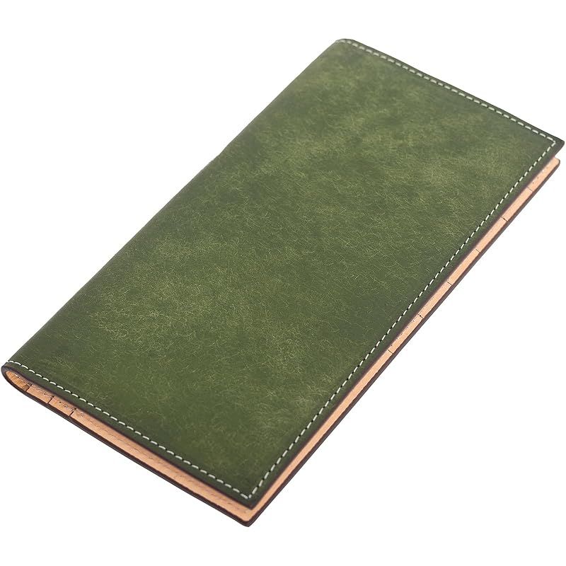 【新品】 [Dom Teporna] 財布 メンズ 薄型 長財布 YKKファスナー 薄い 本革 内側はヌメ革 スリム 小銭入れあり ロングウォレット 父の日 ギフト グリーン(ブラッシュドレザー) 0