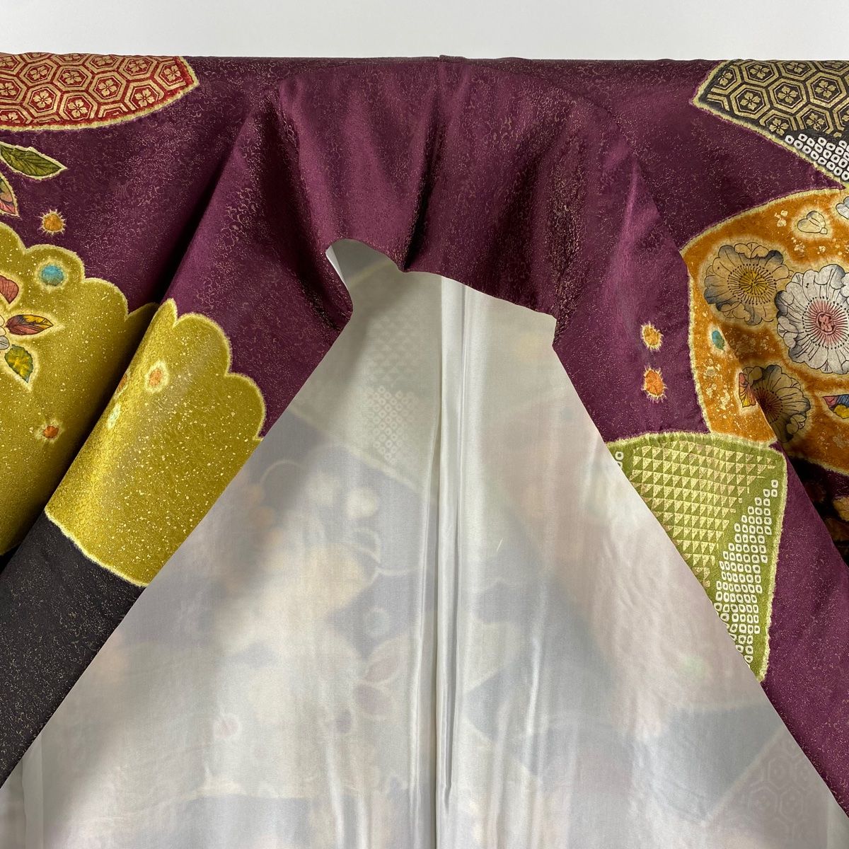 振袖 身丈159.5cm 裄丈64.5cm M 袷 翠山工房 ますいわ屋 落款 辻が花  