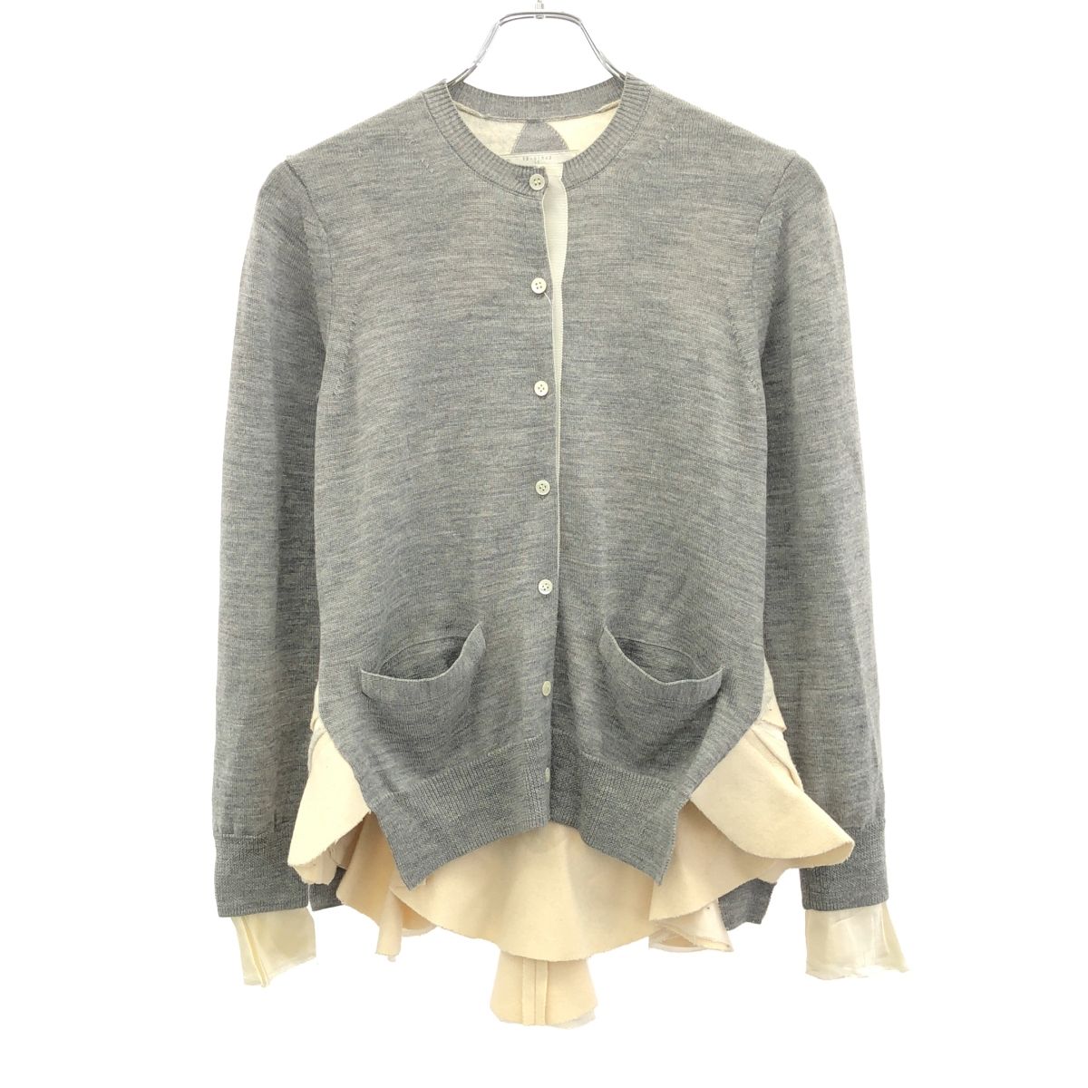 sacai サカイ 12AW アーガイルドッキングデザインカーディガン