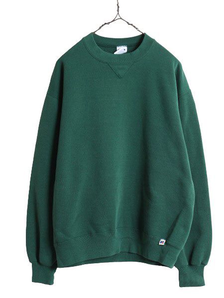 90s USA製 ラッセル ヘンリーネック スウェット フード パーカー