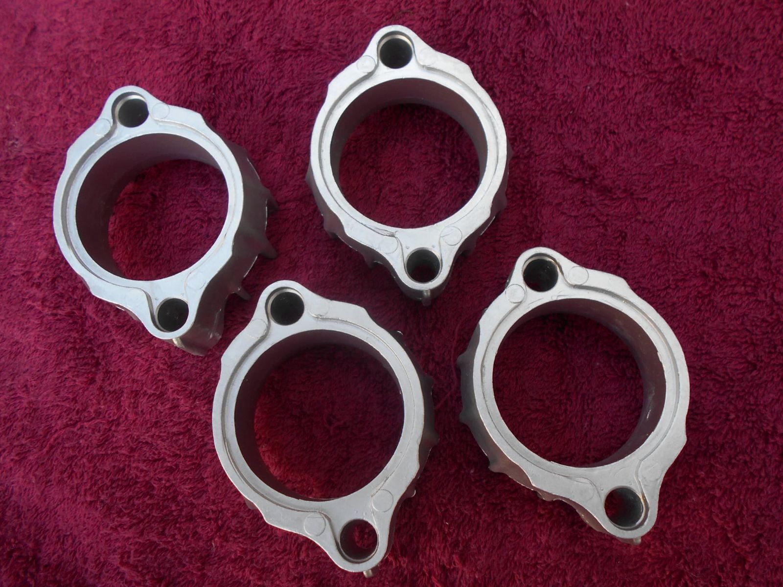 cbx400f 純正フランジ　ワリカラ　ウェットブラスト仕上げ CBX CBR400F 純正 マフラーフランジ 割れ欠け無 ウェット