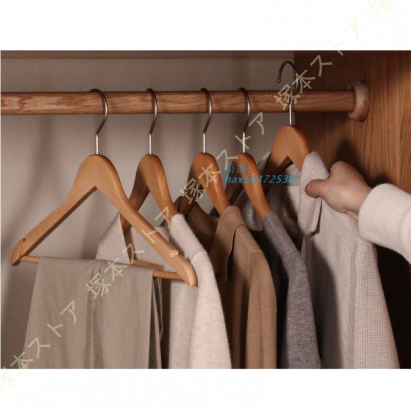 木製ハンガー 収納 30本組 ハンガー 跡がつかないハンガー 天然の美しい木目 頑丈なハンガー 洋服 跡つかない ワードローブ用 ずり落ち防止 超強い荷重 木 hax5a472538 MARWIL-DEMENAGEMENTS_CH