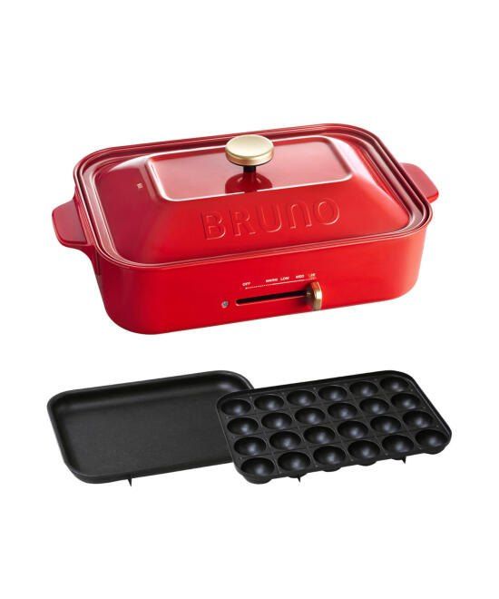 BRUNO コンパクトホットプレート レッド BOE021 レッド