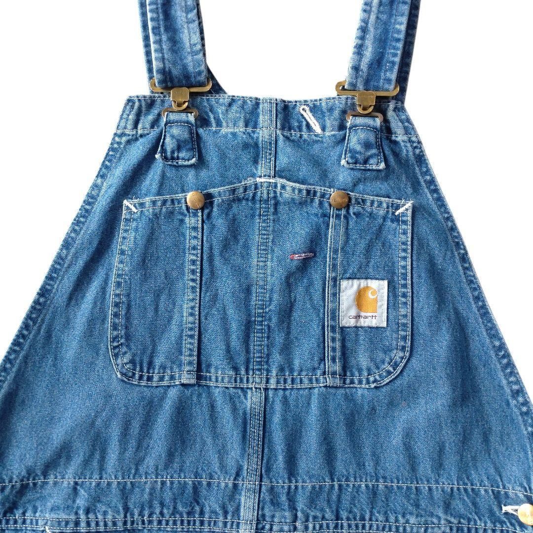□古着 USA製 Carhartt カーハート デニムオーバーオール サロペット