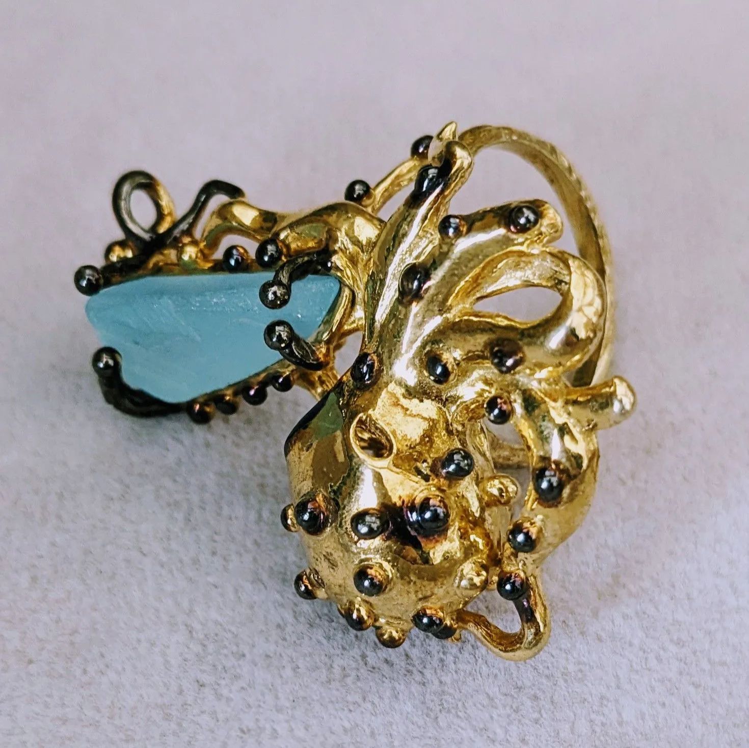 ＊NEW＊ トルコ製 ハンドメイド 天然石 リング シルバー925 ［ネコ］ NEW＊ トルコ製 ハンドメイド 天然石 リング シルバー925 ［ネコ