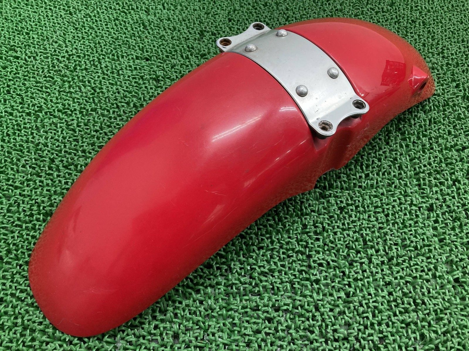 SRX400 SRX600 フロントフェンダー 赤 ヤマハ 純正 バイク 部品 1JL 1JK ステー 割れ欠け無し 品薄 品 車検 Genuine nI