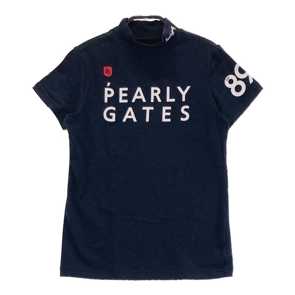 サイズ 0 PEARLY GATES パーリーゲイツ 半袖ハイネックTシャツ ネイビー系 240101439835 ゴルフウェア レディース ストスト