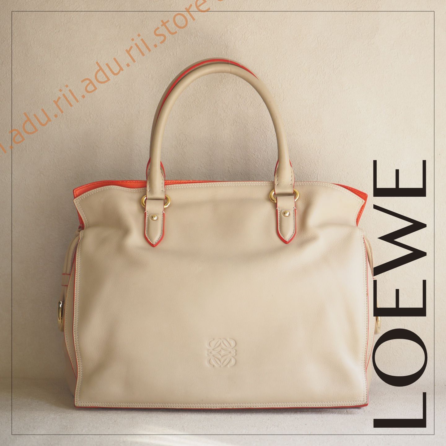 レア希少☆ ロエベ LOEWE フラメンコ バイカラー ハンドバッグ トート 
