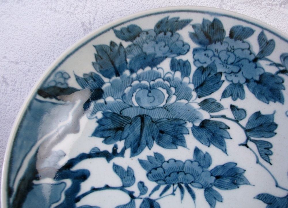 古伊万里　染付牡丹唐草文大鉢　江戸時代中期(元禄)頃　優品 Amazon.co.jp: 古伊万里 染付牡丹唐草文大鉢 江戸時代中期(元禄