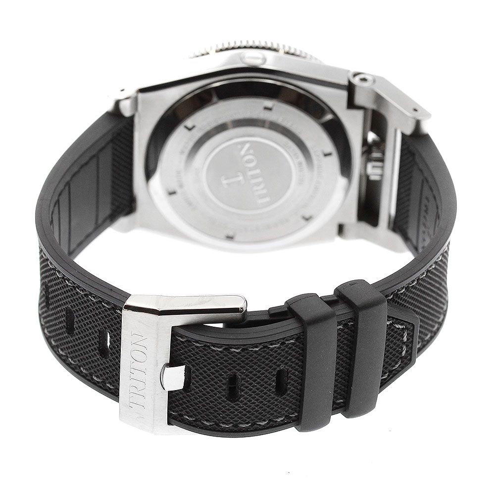 トリトン TRITON TA BSCAGOM CLASSIC スポーツ ブラック 自動巻き メンズ 箱 保証書付き_916587 ラバーベルト 時計 メンズ