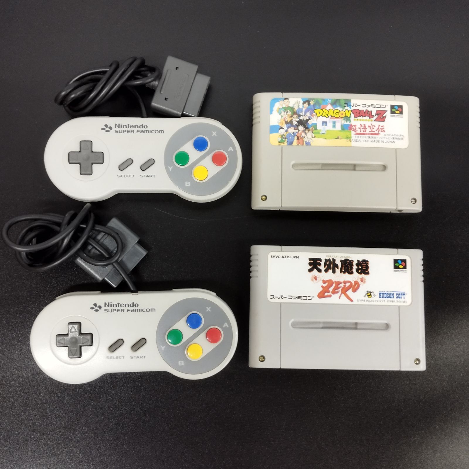 任天堂　スーパーファミコン本体＋ソフト 任天堂スーパーファミコン本体 コントローラー2個ゲームソフト1