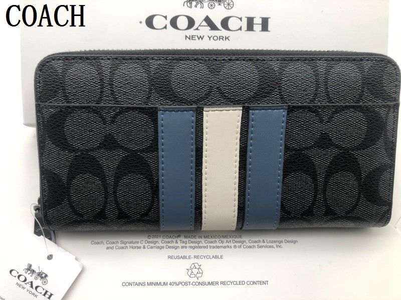 COACH コーチ 財布 長財布 シグネチャー アコーディオンラウンドジップウォレット財布 贈り物120B  F26070新品未使用  E20