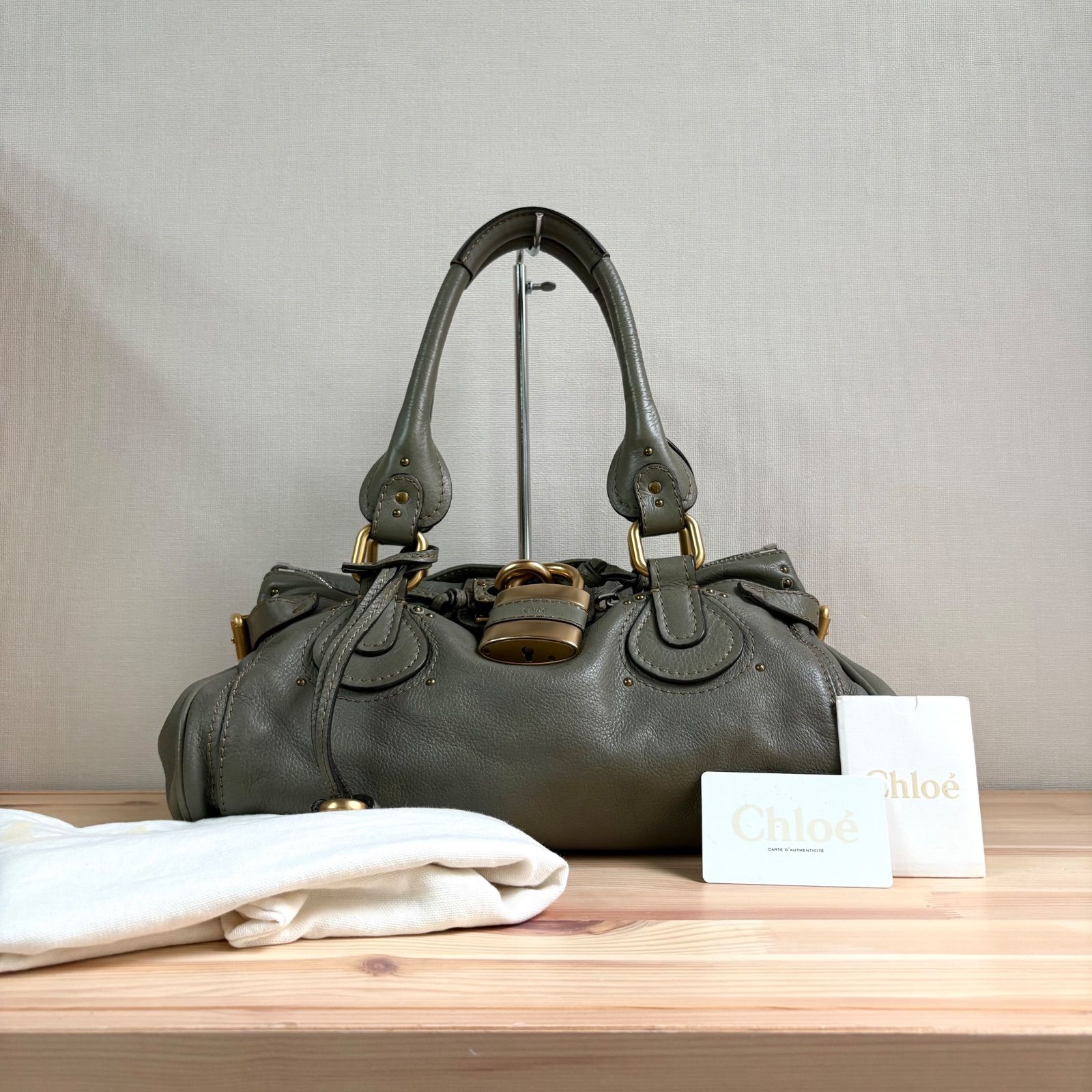 クロエ　Chloe パディントンバッグ　カーキ 希少色 Chloe クロエ パディントン ハンドバッグ カーキ - メルカリ