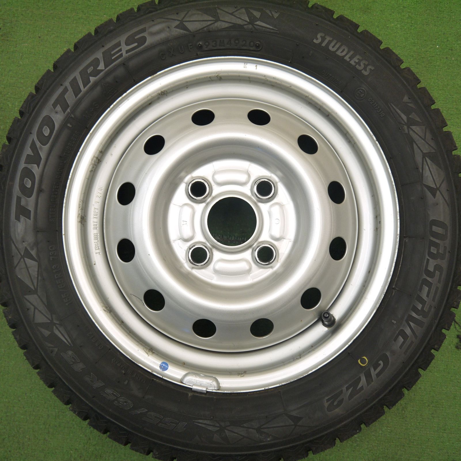 155/65R13 バリ溝4本 155 65 13 タイヤホイール4本セット バリ溝