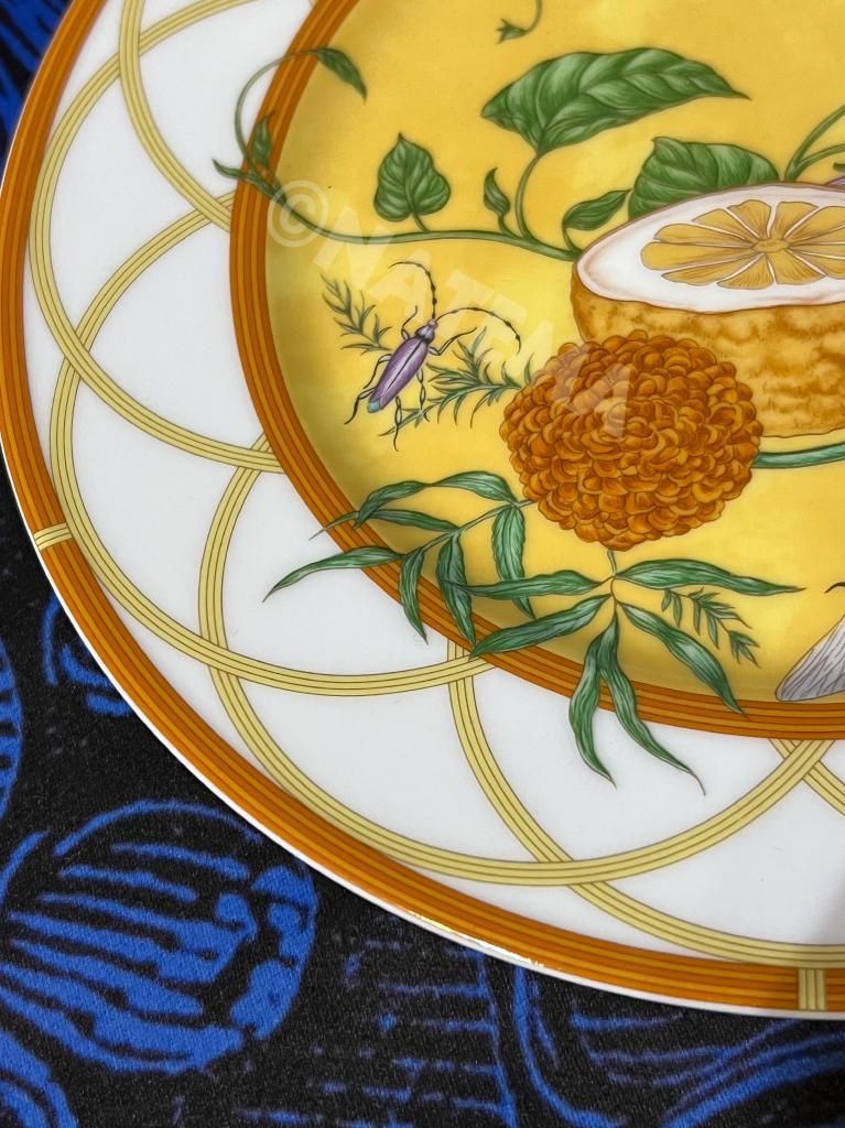 未使用保管品　HERMES エルメス　シエスタ デザートプレート22.5cm 美品 HERMES エルメス La siesta 皿 シエスタ デザートプレート 箱付