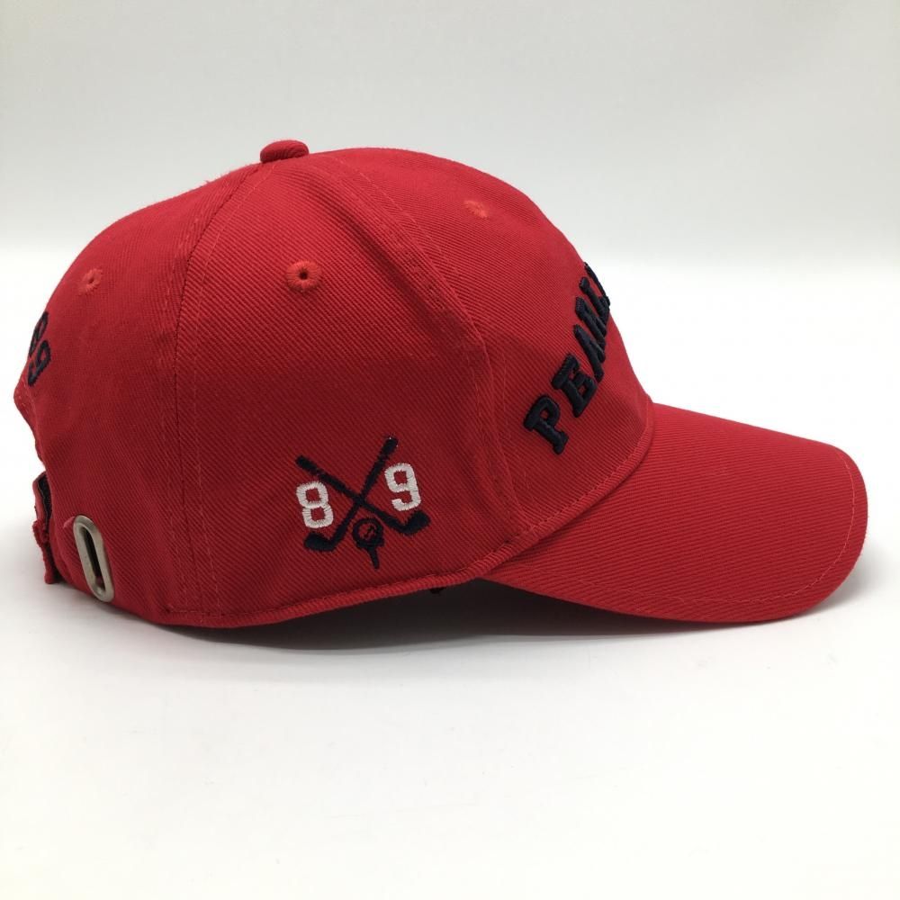 新品！パーリーゲイツ キャップ ストレッチ 汗取りパッド付 FR ゴルフウェア 超美品】パーリーゲイツ キャップ レッド コットン100％ 汗取り