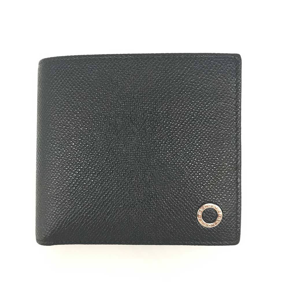 極美品】ブルガリ 二つ折り財布 ブラック グレインカーフレザー アジェンダ ブルガリ(BVLGARI)|グレインカーフレザー二つ折り財布|HARDOFF