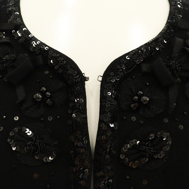 TO BE CHIC - to be chic  リボンボレロ ブラック トゥービーシック TO BE CHIC トップス ボレロ 黒 レディース